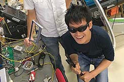 Electro-mechano-optical NMR detection