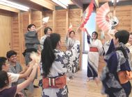 Participants practicing ‘neo-Japanese dance’
