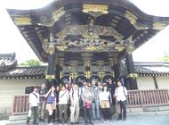 In front of the ‘Momoyama’ period ‘Kara-mon’ gate at ‘Nishi-Hongwanji’