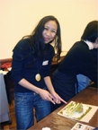 Participant showing her ‘Maki-zushi’ happily
