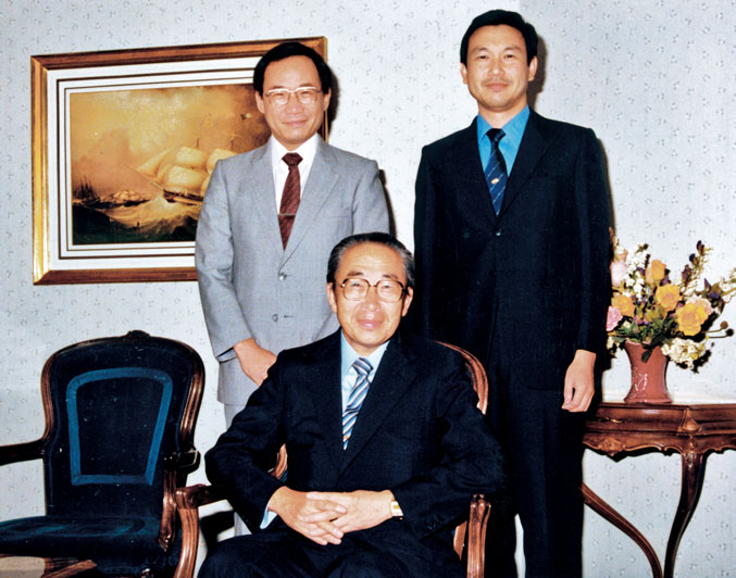 1985年の成宮教授と早石先生