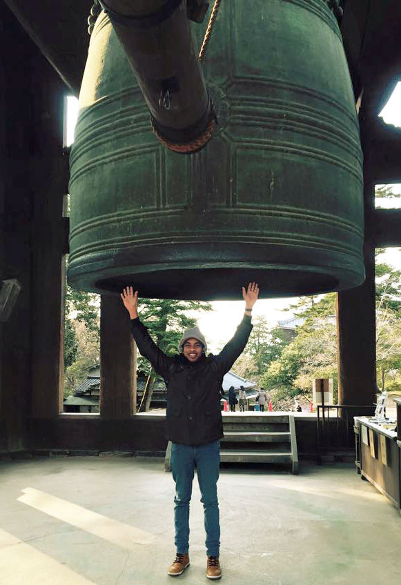 奈良の東大寺にて