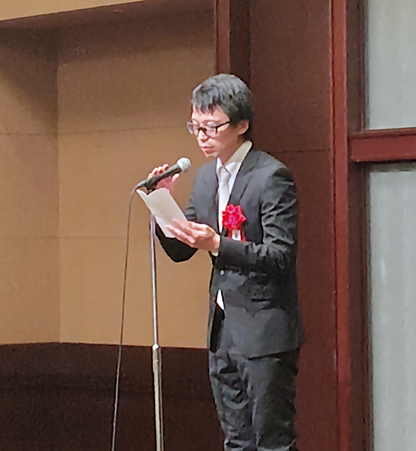 柴田渉外担当理事補による来賓挨拶（総会）