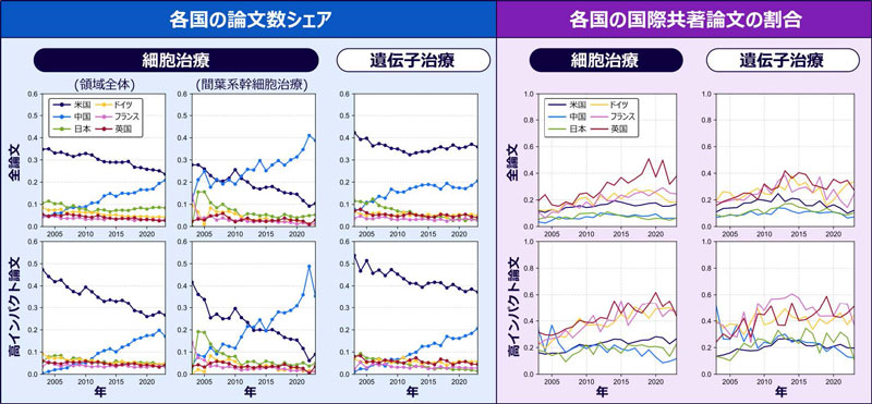 細胞・遺伝子治療の35年の研究動向を分析～モダリティの成熟度や国際連携効果を可視化～