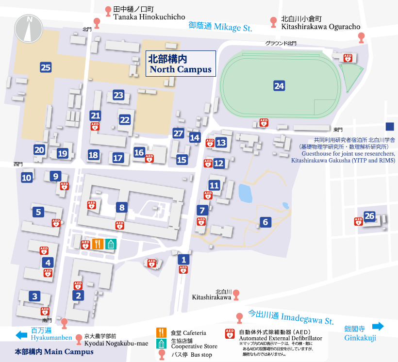 キャンパスマップ北部構内