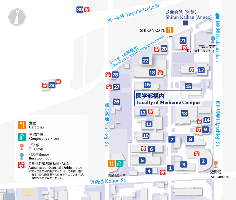 キャンパスマップ医学部構内