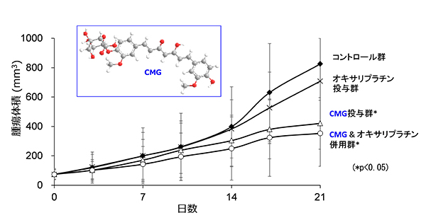 水溶性プロドラッグ型抗がん剤CMGの治療抵抗性大腸がんに対する抗腫瘍効果を解明
