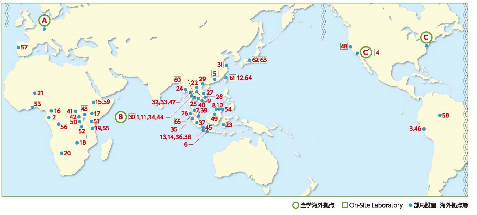 海外交流拠点等位置図