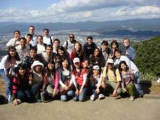 At the top of Daimonji Mountain