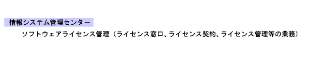 情報システム管理センター組織図