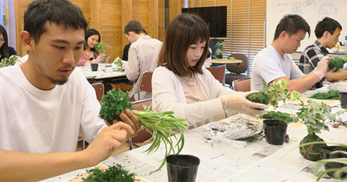 留学生ラウンジきずな 苔玉づくりワークショップ を開催しました 19年9月19日 京都大学 留学生ラウンジきずな 苔玉づくりワークショップ を開催しました 19年9月19日 京都大学